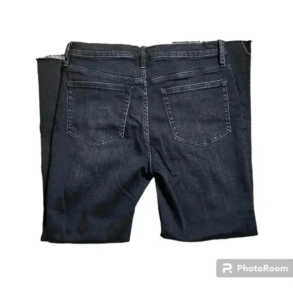 J Crew Billie Demi Boot Crop Dark Denim Jeans Button Fly 28 - Picture 4 of 7